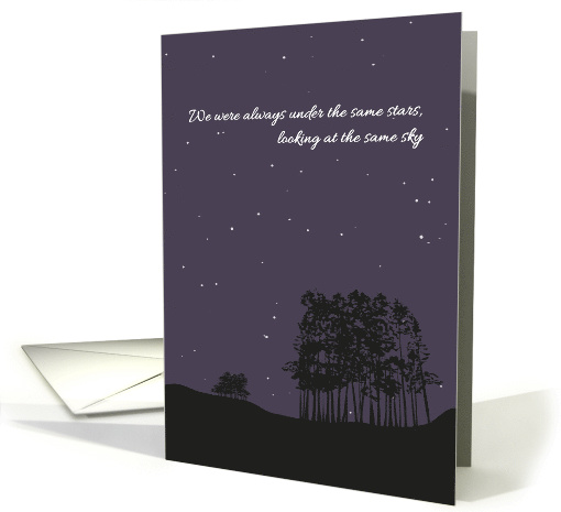 For Birth Mom So Grateful We Found Each Other Starry Sky Reunion card