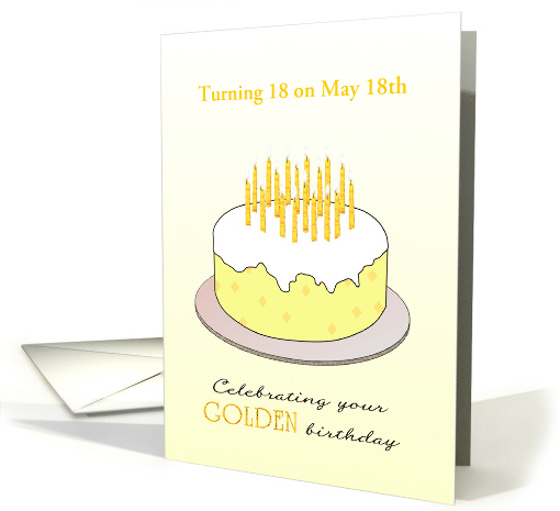 Golden Birthday Turning 18 on the 18th Custom Month card (1568898)