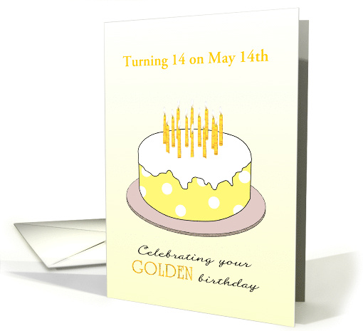 Golden Birthday Turning 14 on the 14th Custom Month card (1569050)