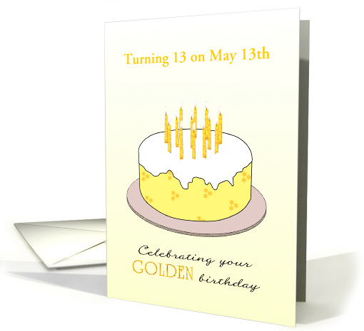 Golden Birthday Turning 13 on the 13th Custom Month card (1569052)