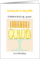 Golden Birthday Turning 12 on the 12th Custom Month card