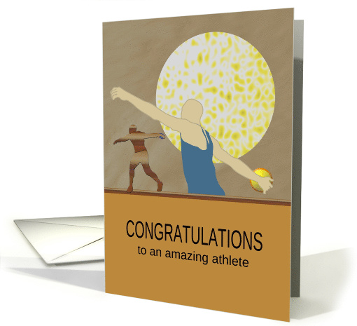 Congratulations to Athlete Discus Throwing card (1569610)