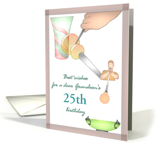 Grandson's Birthday Glass Blowing Custom Age card (1570618)