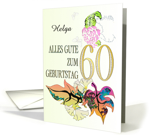 Alles Gute Zum Geburtstag 60 60th Birthday in German Custom card