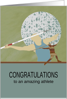 Congratulations to Athlete Javelin Throwing card
