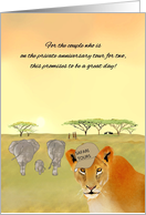 Wedding Anniversary African Safari Wildlife Tour Humor card