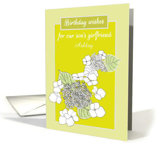 Birthday for Son's Girlfriend Hydrangea Blooms card (1571736)
