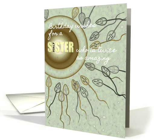 Half Sister Same Sperm Donor Dad Birthday card (1571932)