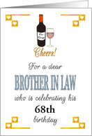 Custom Age Birthday for Brother in Law Cheers Bottle of Red Wine card