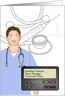 Custom Congratulations Male Nurse Promotion to Nurse Manager card