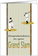 Congratulations Baseball Grand Slam Pitcher Batting Team Player card