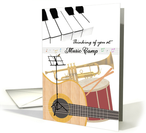 Thinking Of You At Music Camp Musical Instruments And Music Stand card