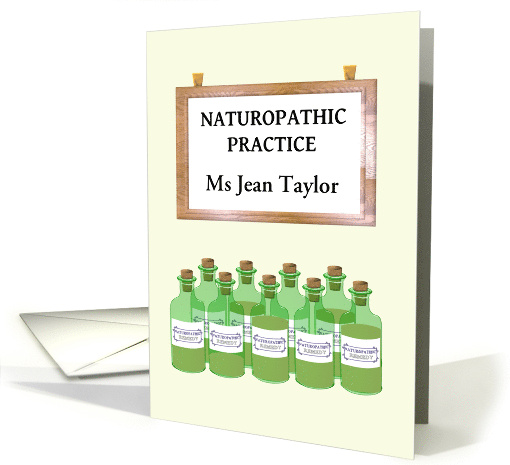 Opening Naturopathic Practice Custom Practitioner's Name card