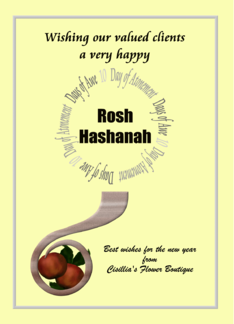 Custom Rosh Hashanah...