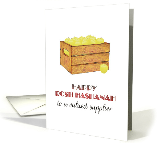 Rosh Hashanah Greetings for Supplier Crate of Apples card (1576404)