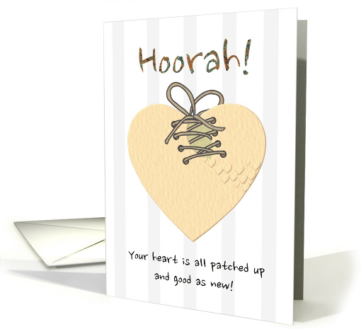 Laced Up Heart Patched Up and Good as New Heart Surgery card (1577950)