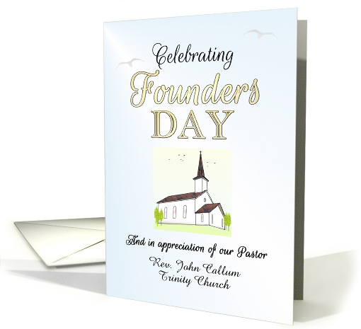 Celebrating Founders Day Appreciation of Pastor Custom card (1579016)
