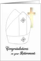 Archbishop’s Retirement Representation of Mitre and Cross card