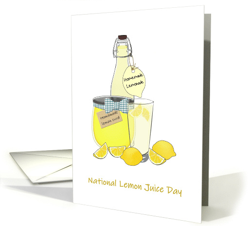 National Lemon Juice Day Delicious Lemonade and Lemon Curd card