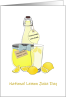 National Lemon Juice Day Delicious Lemonade and Lemon Curd card