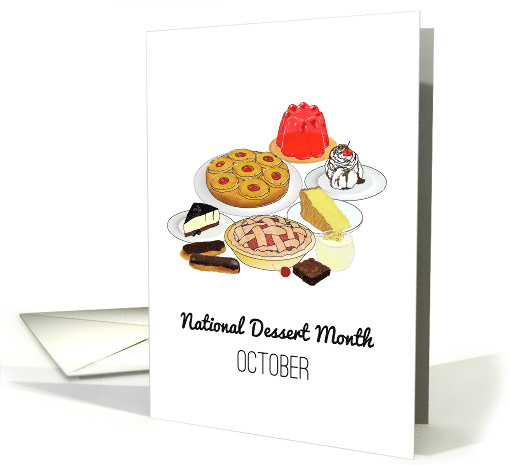 National Dessert Month A Yummy Selection of Desserts card (1580996)