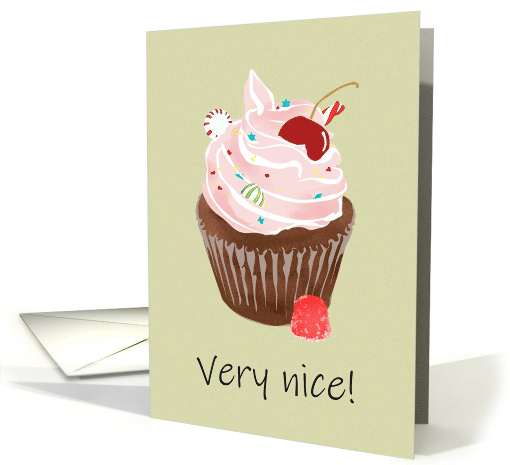 National Bake and Decorate Month Nicely Decorated Cupcake card