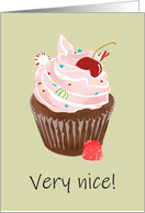 National Bake and Decorate Month Nicely Decorated Cupcake card