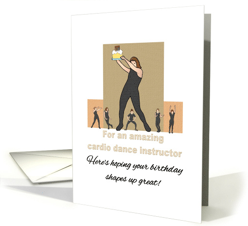 Birthday for Cardio Dance Instructor Lady Doing Workout... (1585400)