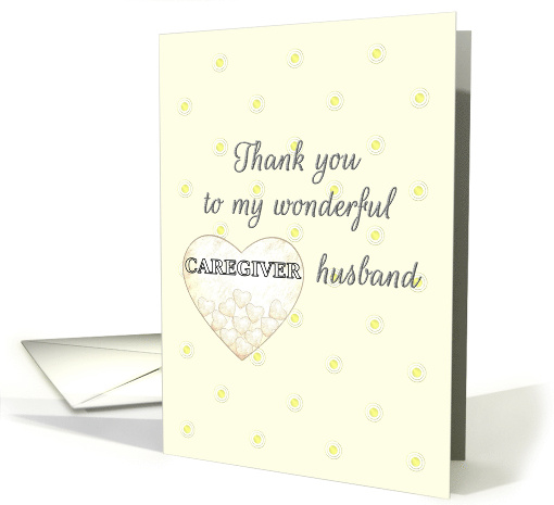 Thank You Caregiver Husband Heart in Soft Pink Wash card (1585568)