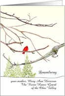 Remembering Colleagues Nurse Honor Guard Red Cardinal Custom card