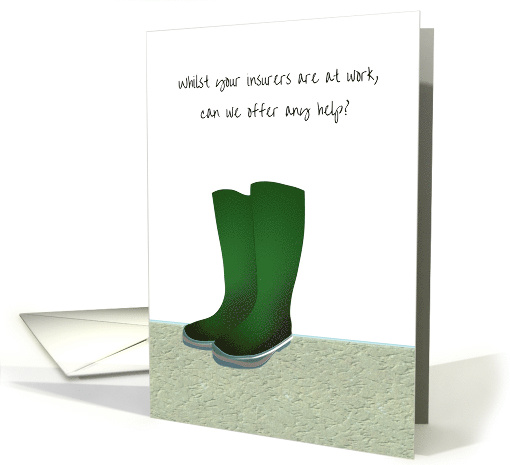 Garden Boots on Flooded Floor, Can We Help card (1587216)