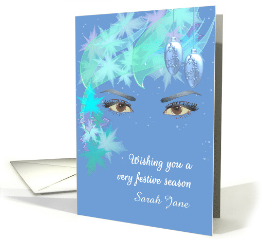 Christmas Greeting for Eyelash Extension Technician Lovely Lashes card