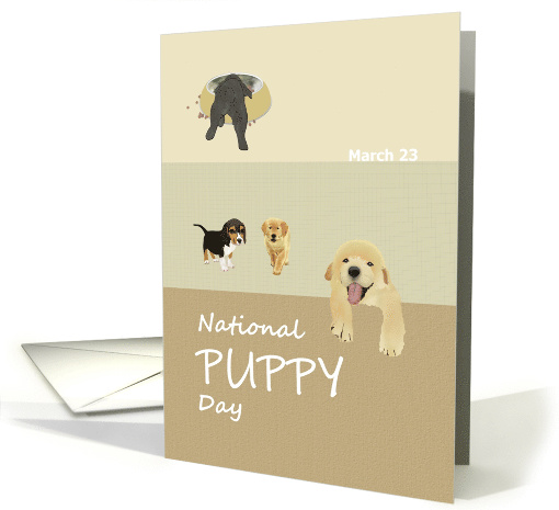 National Puppy Day Cute Puppies card (1587486)
