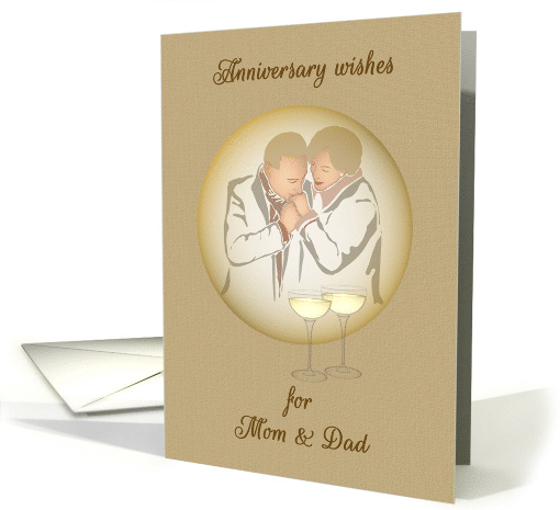 Anniversary for Parents Dad Kissing Mom's Hand card (1587792)