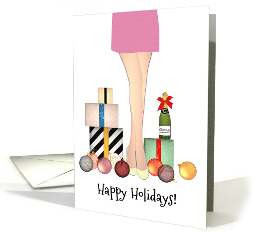 Happy Holidays for Hair Removal Technician, Smooth Legs card (1587880)