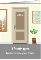 Thank You Tenant Custom Apartment Number on Door card