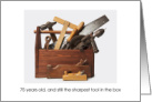 Brother in Law 75th Birthday Box of Work Tools card