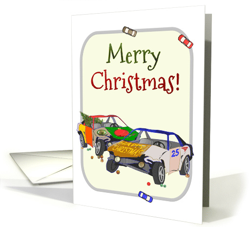 Christmas Stock Car Racing Theme Colorful Cars with... (1592128)
