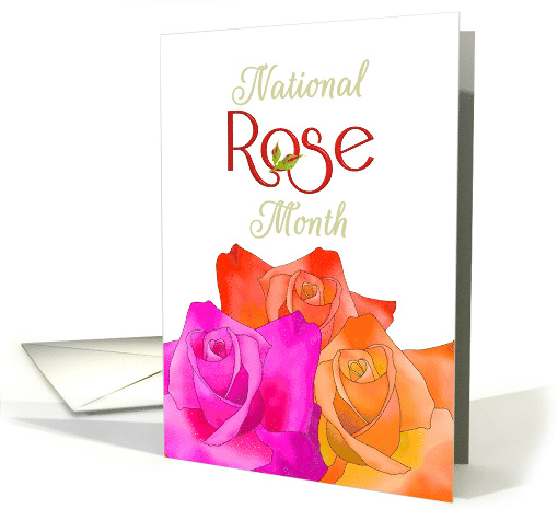 National Rose Month Lovely Blooms in Shades of Pink Red... (1592760)