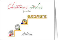 Custom Christmas for Step Granddaughter Play on Line Illustration card