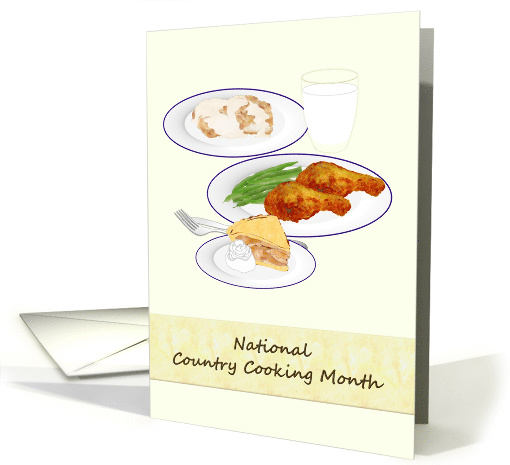 National Country Cooking Month Delicious Country Cooking card