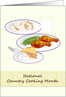 National Country Cooking Month Delicious Country Cooking card