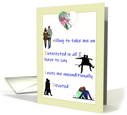 Birthday for Wife Couple Together Floral Heart card (1594902)