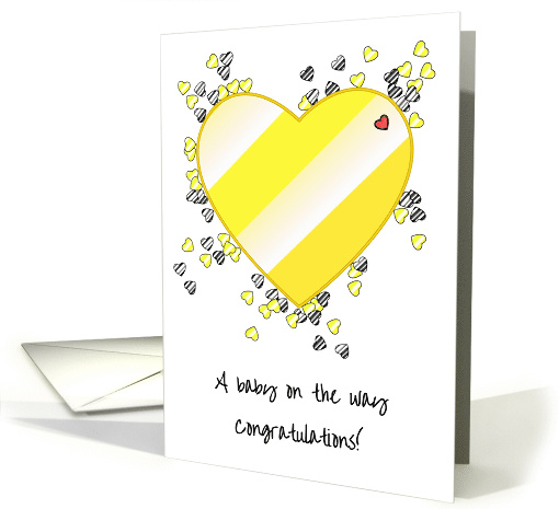 Congratulations Baby on the Way Tiny Heart Within Huge Heart card