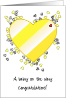 Congratulations Baby on the Way Tiny Heart Within Huge Heart card