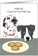 National Cook For Your Pets Day Dalmatian Pitbull Mix and Biscuits card