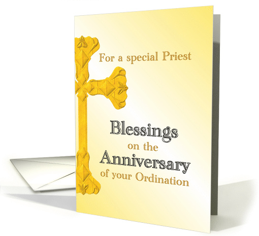 Blessings on Anniversary of Priest's Ordination, Ornate... (1597908)