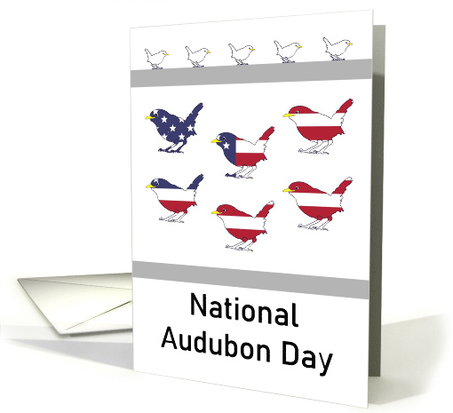 National Audubon Day Birds in Colors of the American Flag card