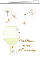 Mum’s 70th Birthday Dandelion Seeds Blowing in the Wind card