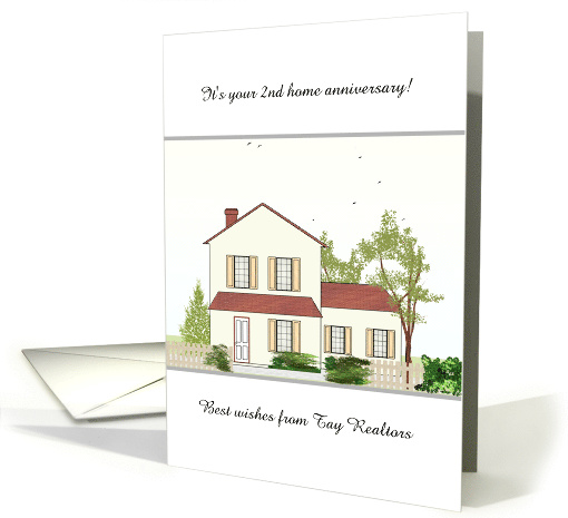 Customizable Year Home Anniversary Realtors to Clients card (1601730)